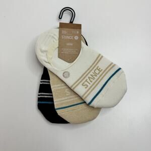 Stance Casual Cotton Blend Socks Neutral 3 Pack NoShow Unisex Size MED (NWT)